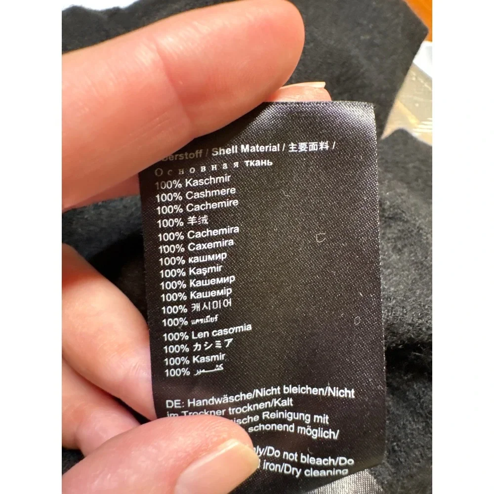 Porsche Design 100% Black Cashmere V Neck Long Sleeve Sweater Basic Capsule - S
